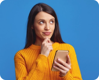 Image femme avec portable